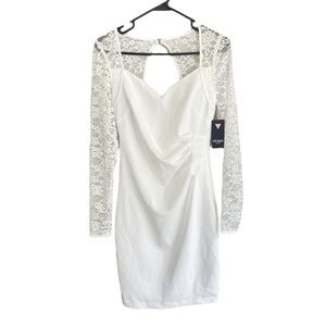 Guess - Scuba Crepe Off White Dress